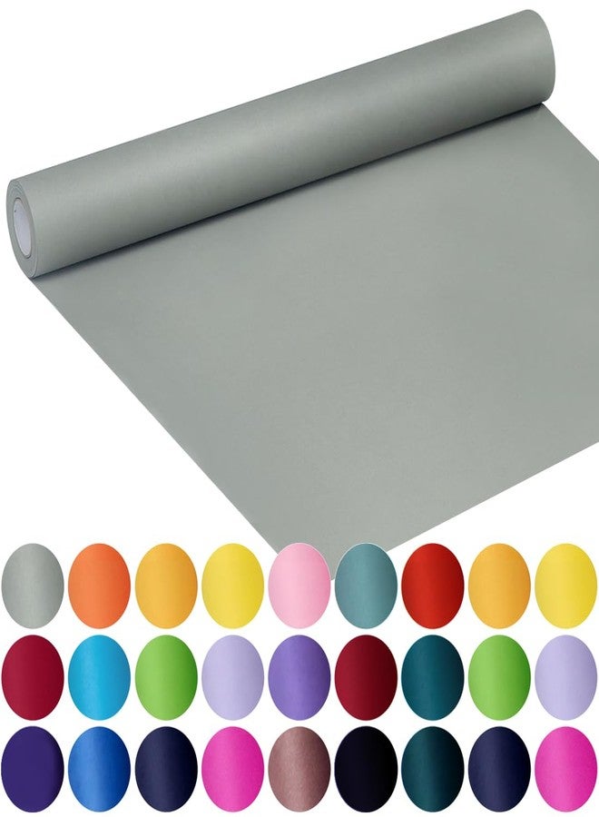 SMART&CASUAL 17.8" x 760" (63') Light Grey Kraft Craft Paper Roll for Gift Wrapping Bulletin Board Bouquet Flower Kids Art Packing Parcel Table Covering 80GSM 55LB (Light Grey, 17.8" x 63') - Image 1